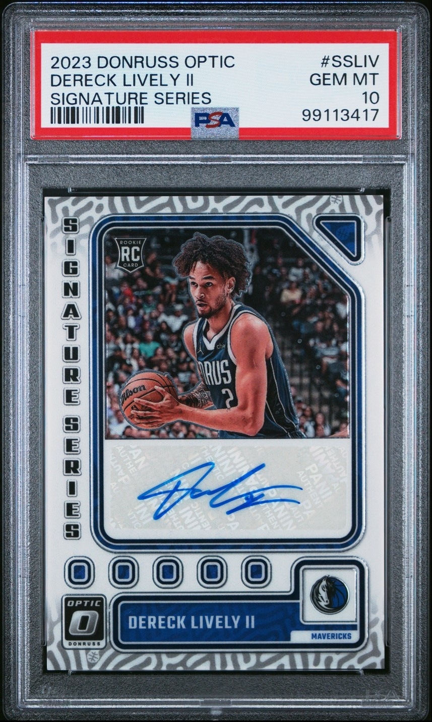 2023-24 Donruss Optic Dereck Lively II Signature Series PSA 10