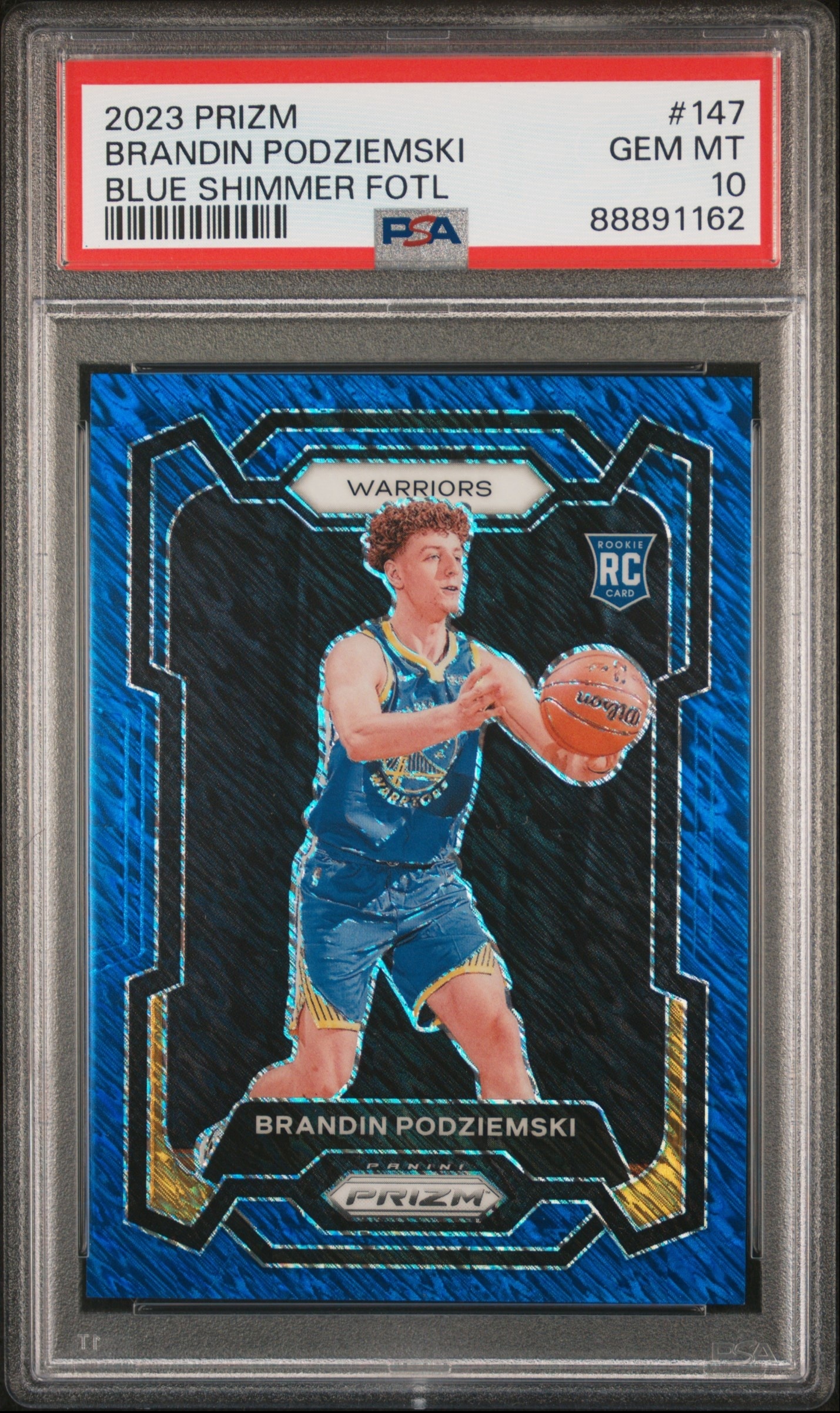2023 Prizm Brandin Podziemski Blue Shimmer FOTL #/35 PSA 10